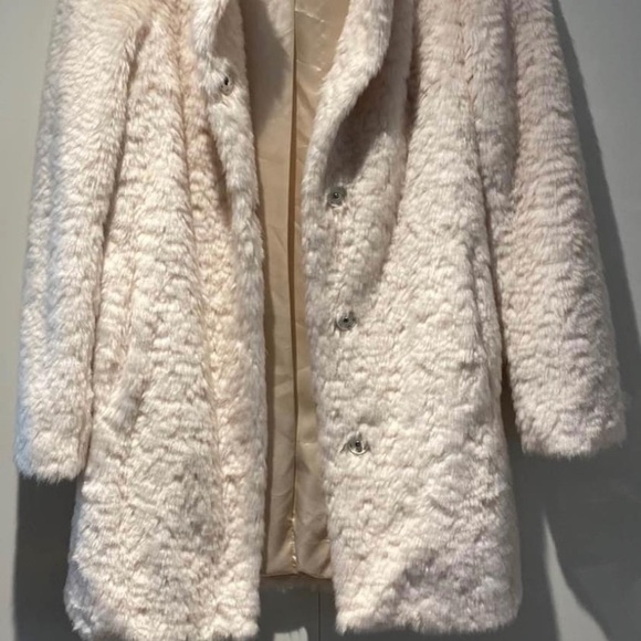 Topshop Champagne Short Coat Size 4 - Picture 2 of 4
